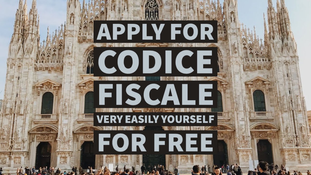 Apply for Codice Fiscale very easily yourself for free